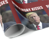 DONALD TRUMP BIRTHDAY KISS WRAPPINGPAPIER CADEAUPAPIER (Rol Hoek)