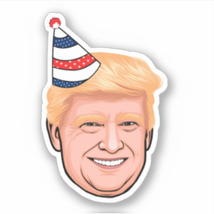 DONALD TRUMP BIRTHDAY STICKER