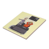 Donald Trump Bleek Geel Keramisch Tegel Tegeltje (Zijkant)