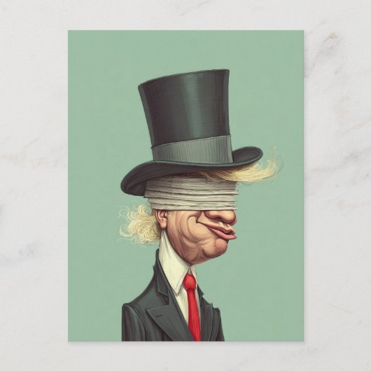 Donald Trump Blinde Macht Satire Briefkaart (Voorkant)