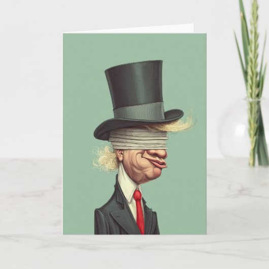 Donald Trump Blinde Macht Satire Kaart (Voorkant)