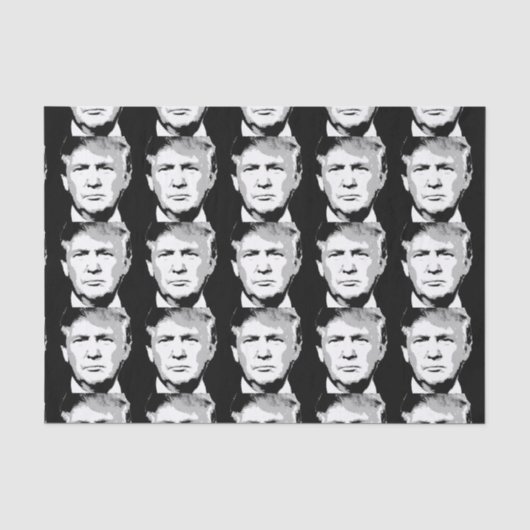 DONALD TRUMP BLOCK DESIGN TISSUEPAPIER (Voorkant)
