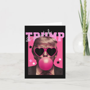 Donald Trump Blowing Bubble Gum Pink Sungles Trump Kaart
