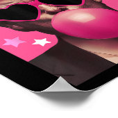 Donald Trump Blowing Bubble Gum Pink Sungles Trump Poster (Hoek)