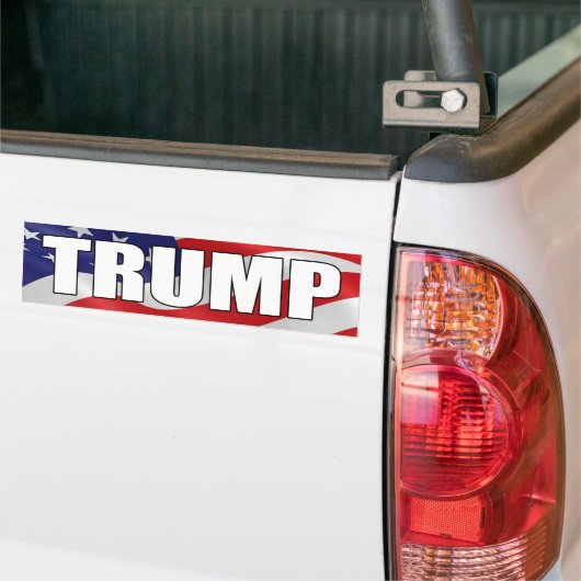 DONALD TRUMP BOLD American Flag Bumpersticker (Op Truck)