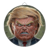 Donald Trump boos gezicht Dartbord (Voorkant)