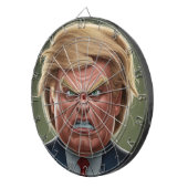 Donald Trump boos gezicht Dartbord (Voorkant Rechts)