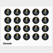 Donald Trump bouwt een muur Ronde Sticker (Vel)
