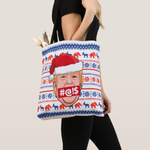 DONALD TRUMP Boze Kerst Tote Bag