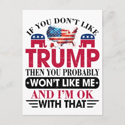 Donald Trump Briefkaart (Voorkant)