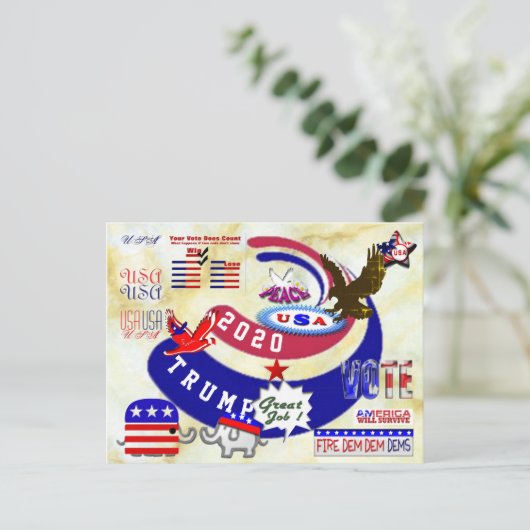 Donald Trump Briefkaart (Staand voorkant)