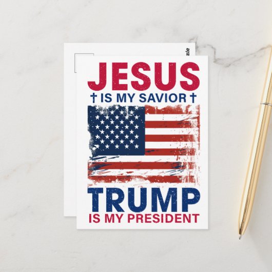 Donald Trump Briefkaart (Voorkant / Achterkant in situ)
