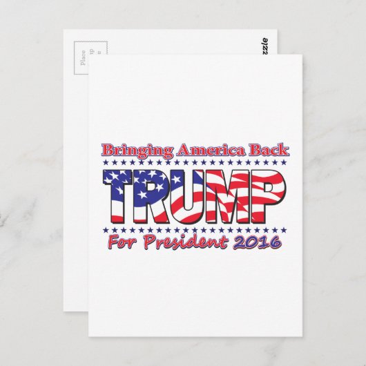 Donald Trump Briefkaart (Voorkant / Achterkant)