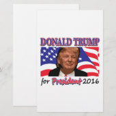 Donald Trump Briefpapier (Voorkant / Achterkant)