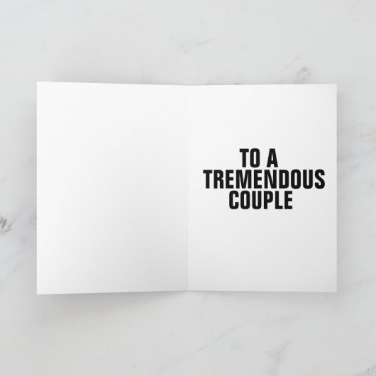 DONALD TRUMP BRUILOFT JUBILEUM KAART VOOR PAAR (Binnen)