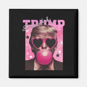 Donald Trump Bubble Gum Roze Zonnebril Magneet