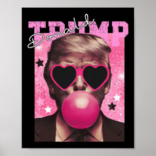 Donald Trump Bubble Gum Roze Zonnebril Poster