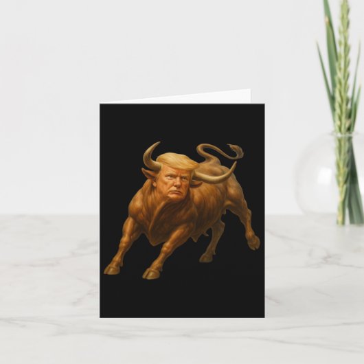 Donald Trump Bull Shirt - Wild met President Trum Kaart (Voorkant)