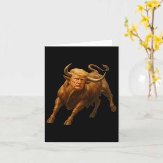 Donald Trump Bull Shirt - Wild met President Trum Kaart (Gele Bloem)