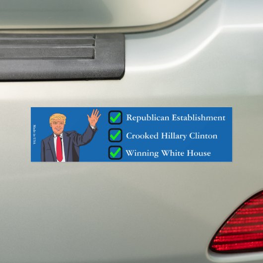 Donald Trump Bumpersticker (Op auto)