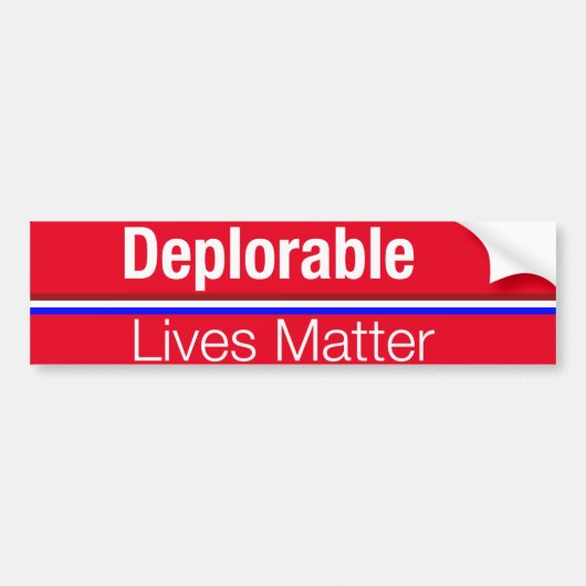 Donald Trump Bumpersticker Debetreable Lives (Voorkant)
