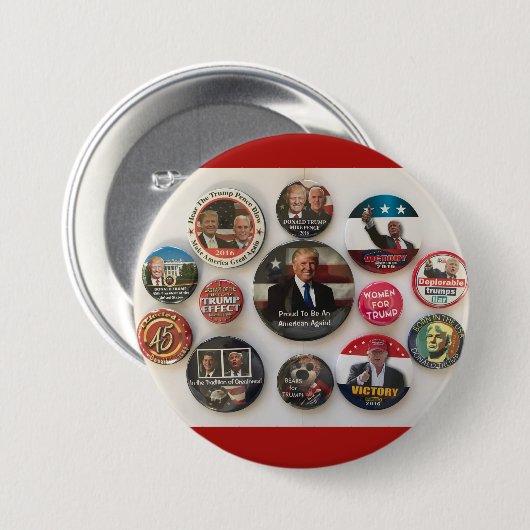 Donald Trump Button Collage (Voorkant /achterkant)