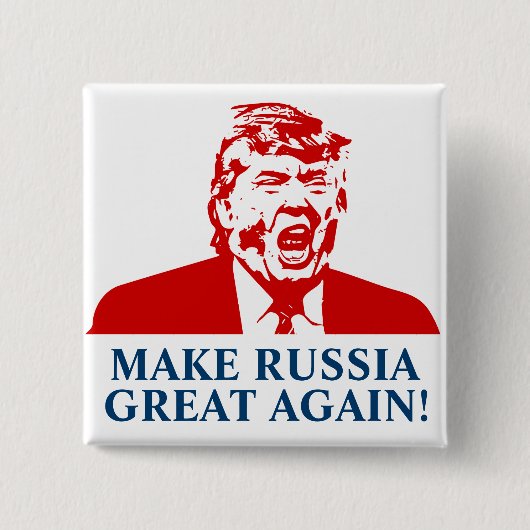 Donald Trump Button "MAKE RUSLAND GRETA OPNIEUW!" (Voorkant)