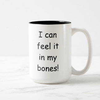 Donald Trump Can Feel it in His Bones Mug Tweekleurige Koffiemok