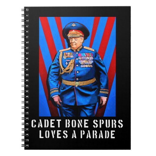 Donald Trump Caricature - Kadet Bone Spurs Notitieboek (Voorkant)