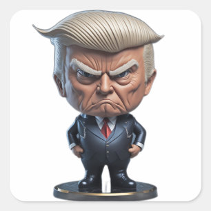 Donald Trump Caricature Vierkante Sticker