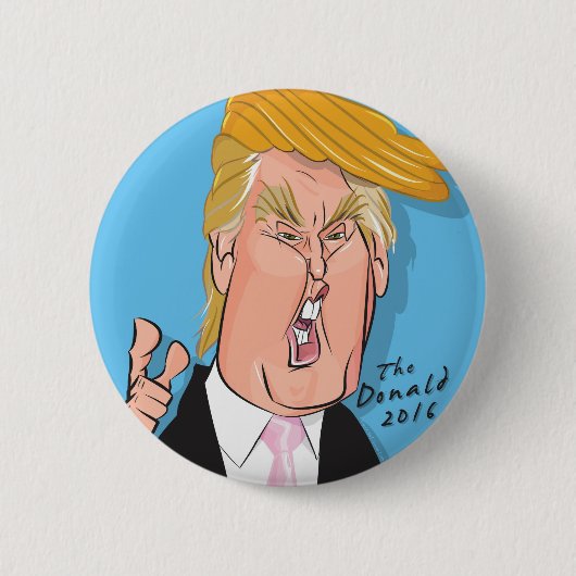 Donald Trump Cartoon Button (Voorkant)