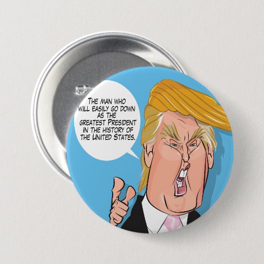 Donald Trump Cartoon Button (Voorkant /achterkant)