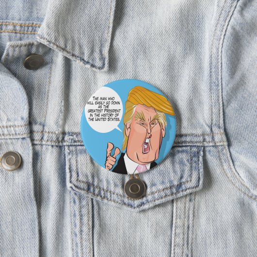 Donald Trump Cartoon Button (In situ)