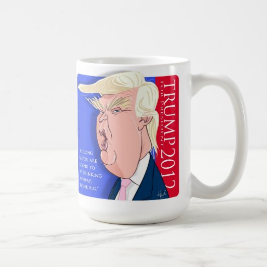 Donald Trump Cartoon Coffee mok (Rechts)