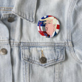 Donald Trump Cartoon Collector's Button (In situ)