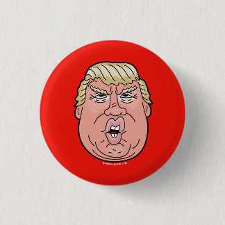 Donald Trump cartoon face 2016 button/pin Ronde Button 3,2 Cm