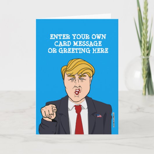 Donald Trump Cartoon Kaart (Voorkant)