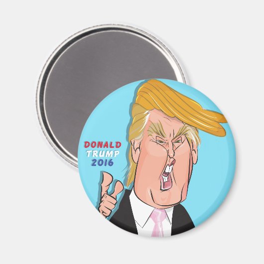 Donald Trump Cartoon Magnet (Voorkant / Achterkant)