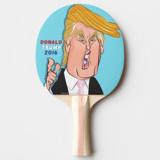 Donald Trump Cartoon Ping Pong Paddle Tafeltennisbatje (Voorkant)