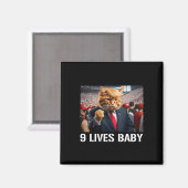 Donald Trump Cat Nine woont in Baby Magneet (Voorkant / Achterkant)