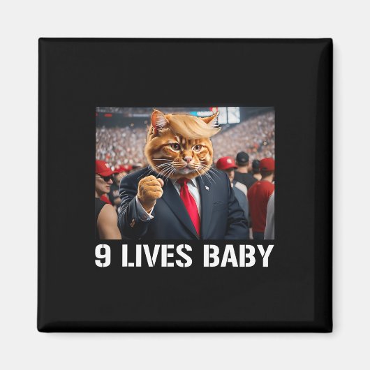 Donald Trump Cat Nine woont in Baby Magneet (Voorkant)