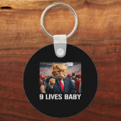 Donald Trump Cat Nine woont in Baby Sleutelhanger (Voorkant)