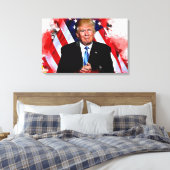 Donald Trump Celebration Schilderij Canvas Afdruk (Insitu (Slaapkamer))