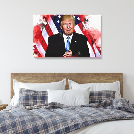 Donald Trump Celebration Schilderij Canvas Afdruk (Insitu (Slaapkamer))