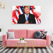 Donald Trump Celebration Schilderij Canvas Afdruk (Insitu (Woonkamer))