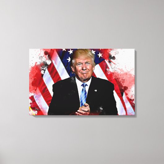 Donald Trump Celebration Schilderij Canvas Afdruk (Voorkant)