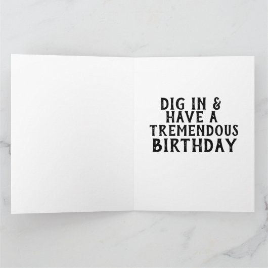 DONALD TRUMP CHOCOLATE CAKE FUNNY BIRTHDAY KAART (Binnen)