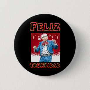 Donald Trump Christmas Feliz Trumpidad Ronde Button 5,7 Cm