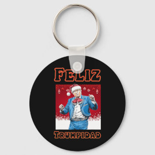 Donald Trump Christmas Feliz Trumpidad Sleutelhanger