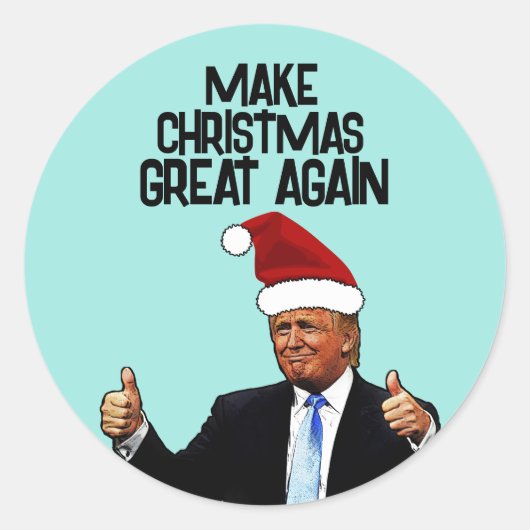 DONALD TRUMP CHRISTMAS GREAT OPNIEUW STICKERS (Voorkant)